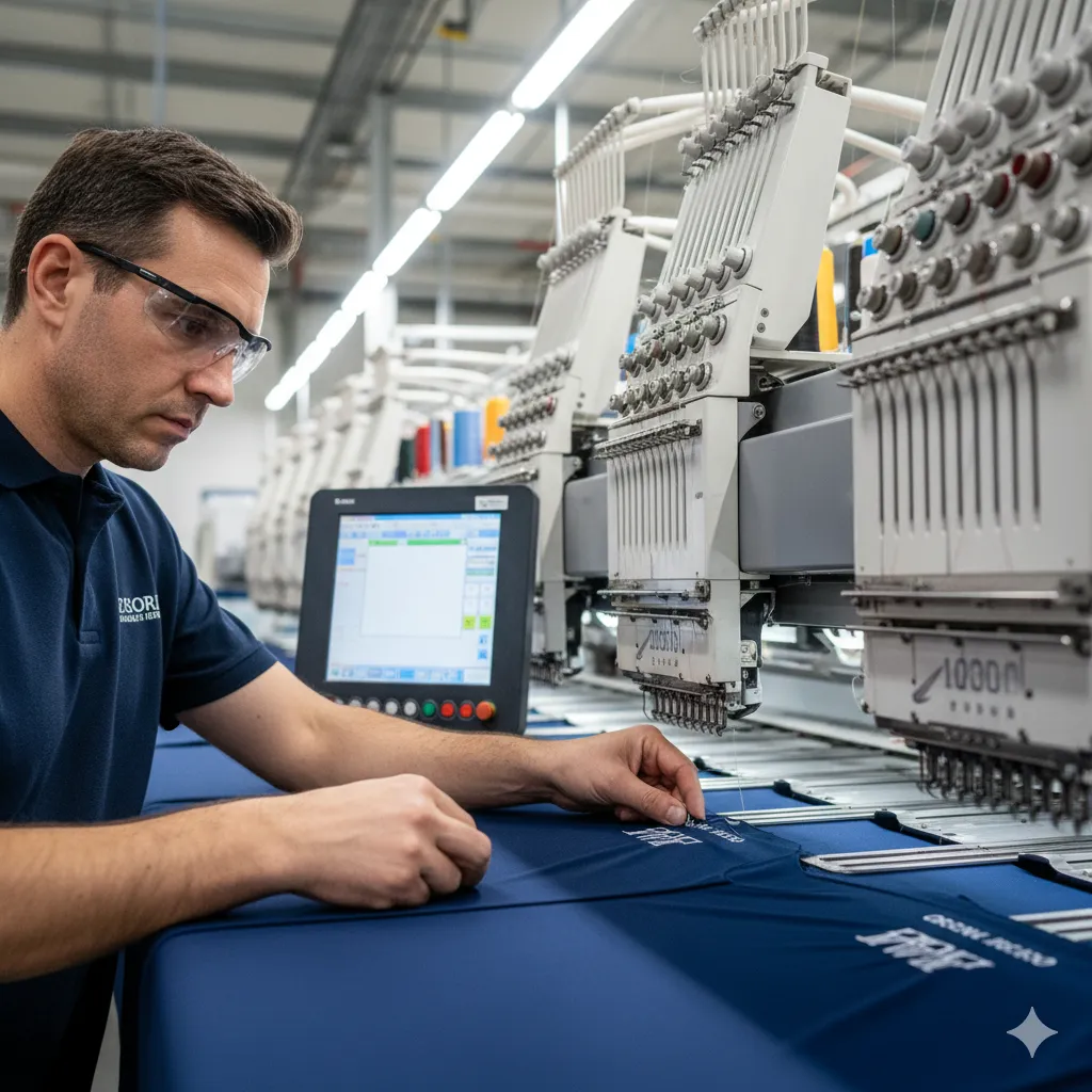 Control de calidad de prendas bordadas en el taller