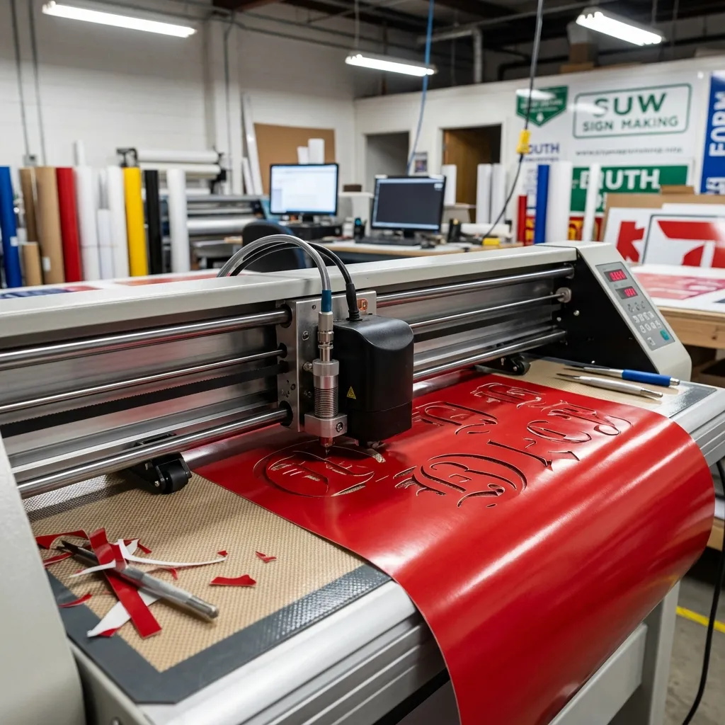 Corte de vinil textil en plotter para tipografías y logotipos